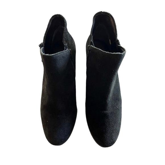 JACK ROGERS Peyton Black Suede Ankle Boots Leather Zipper Block Heels 7.5 EUC - Picture 6 of 11